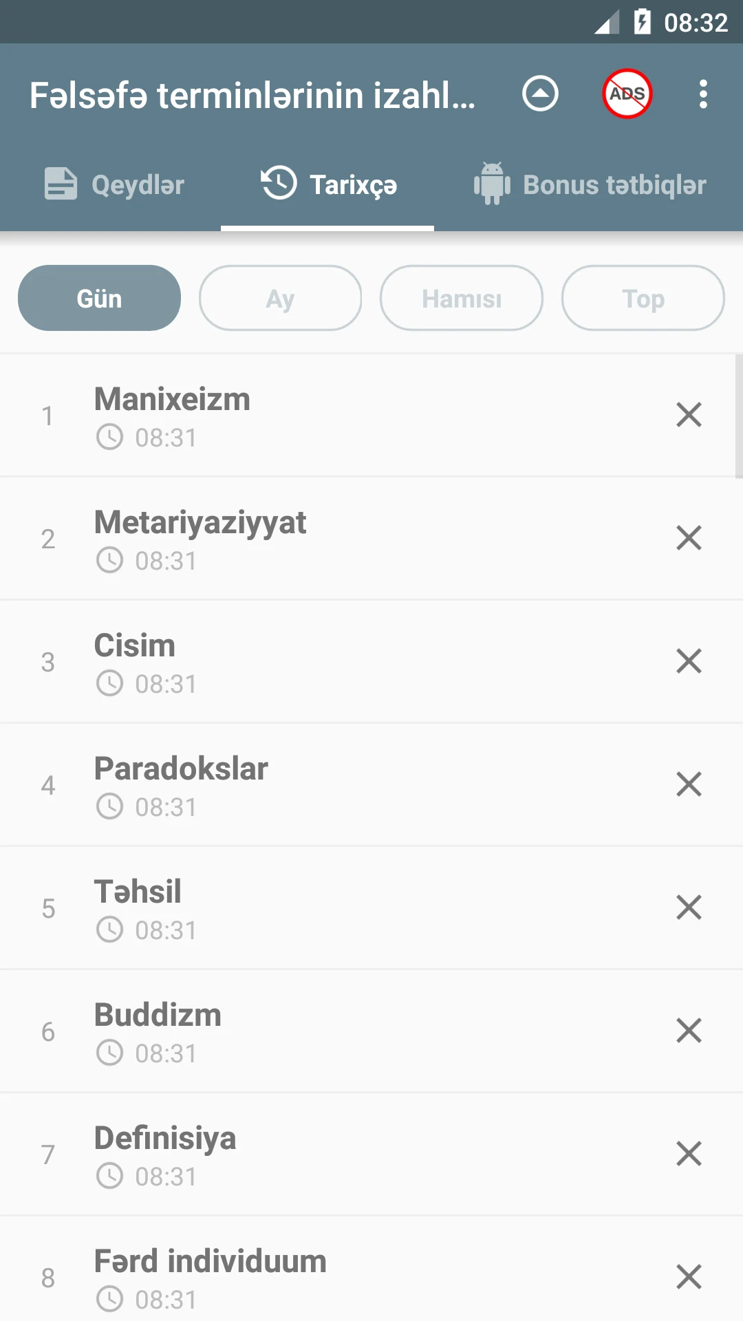 Fəlsəfə terminləri lüğəti screenshot